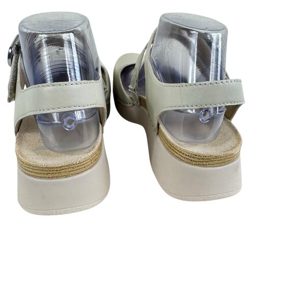 Dansko Rissa Ivory Nappa Casual Heeled Mary Jane Leather Sandals Size 39 8.5 9 - Picture 4 of 8